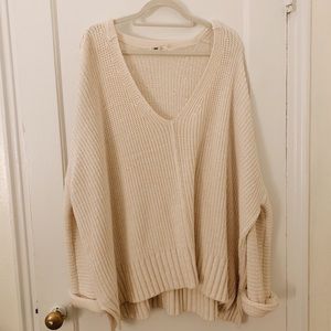 COPY - Free people oversized cozy cream sweater